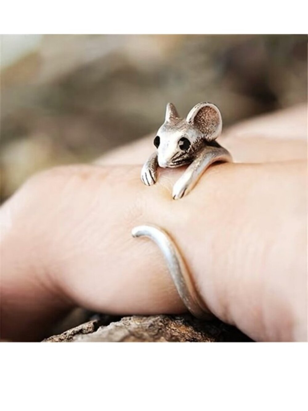 Mouse Ring Finger Wrap Band Hugger Style Adjustable Trendy Cute Whimsicle Fun